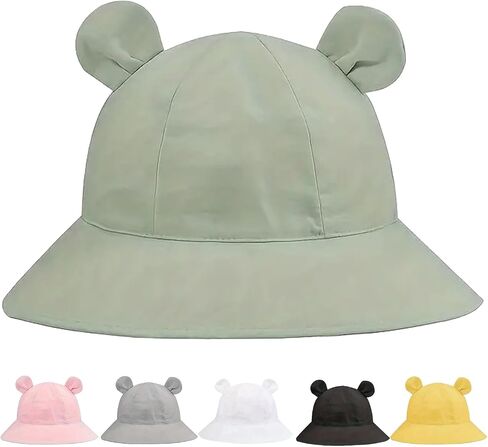 Baby Toddler Bucket Hats Infants Sun Protection Hats for Kids Girls Summer Cap Wide Brim Beach Hats in Kuwait