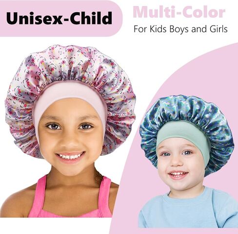 3 PCS Kids Bonnets for Girls,Silk Bonnet for Kids Sleeping Toddler Bonnet in Saudi Arabia