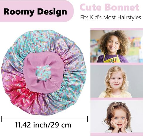 3 PCS Kids Bonnets for Girls,Silk Bonnet for Kids Sleeping Toddler Bonnet in Saudi Arabia