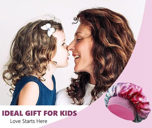3 PCS Kids Bonnets for Girls,Silk Bonnet for Kids Sleeping Toddler Bonnet in Saudi Arabia