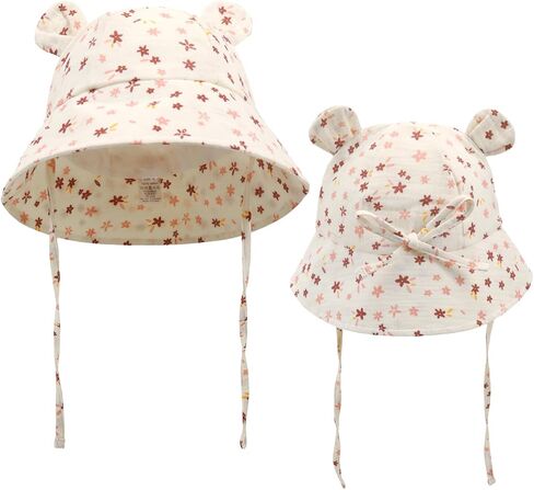 Baby Summer Sun Hat Infant Boys Girls Outdoor Breathable Hat Toddler Medical Cotton Yarn Bucket Hats in Saudi Arabia