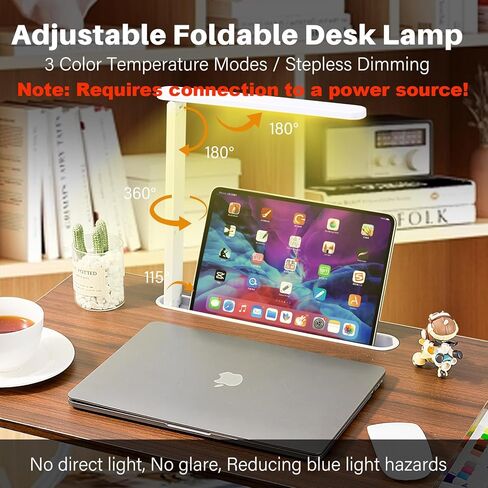 Laptop Desk for Bed Lap Desk with LED Desk Light, Adjustable Tablet Bed Table with Foldable Legs Storage Drawer, Breakfast Serving Tray Folding Laptop Stand Reading Holder for Sofa Couch Floor (BLACK) in Kuwait