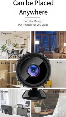 Hidden Camera,Mini Spy Camera, Nanny cam Hidden Camera, Magnetic Miniguard Cam, Night Vision AI Motion Detection Alerts for Home Security in Saudi Arabia