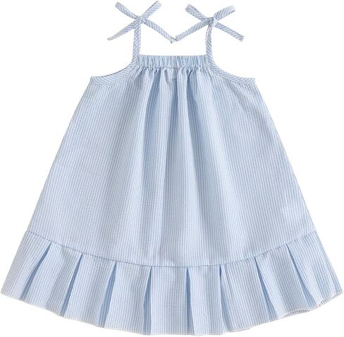 Toddler Baby Girls Dress Sleeveless Sundress Striped Halter Dresses Summer Princess Dress 6M-4T in Saudi Arabia