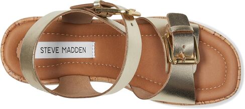 Steve Madden Womens RIVE04S1 Buckle Leather Wedge Heels in Saudi Arabia