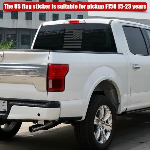 ملصق علم الولايات المتحدة الأمريكية للنافذة الخلفية للشاحنة، ملصق وملصق للسيارة، ملصق أمريكي للنافذة الوسطى الخلفية لشاحنة الالتقاط، شارات النافذة الخلفية للشاحنة لدودج رام 2009-2024 (TZ22) in Kuwait