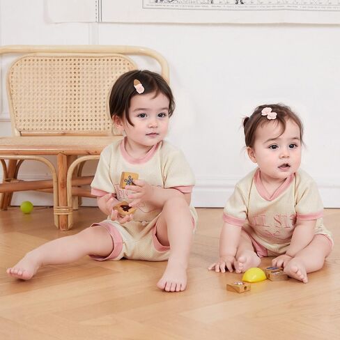 طفل طفل طفل الملابس الصيفية ليل SIS/Big Sis تطريز تي شيرت القوس شورت 2pcs أخت مطابقة الملابس in Kuwait