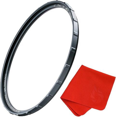 60mm X2 UV Filter for Camera Lenses - UV Protection Photography Filter with Lens Cloth - MRC8, Nanotec Coatings, Ultra-Slim, Traction Frame, Weather-Sealed by Breakthrough Photography in Kuwait