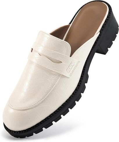Ecetana Women Mules Comfortable Clogs Platform Chunky Slip on Backless Loafers Casual Walking Business Slide Shoes in Kuwait