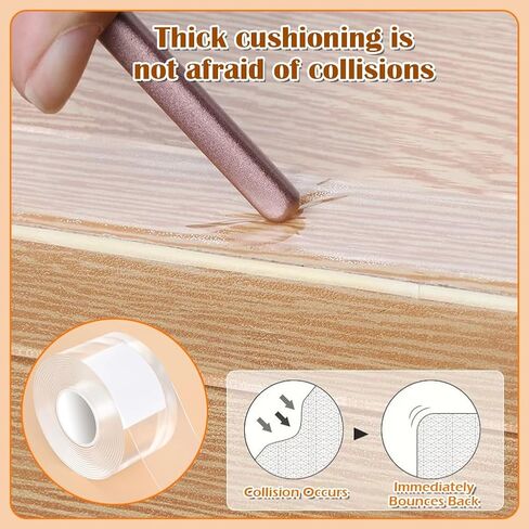 Clear Corner Protectors Edge Protector Strip Corner Protectors Child Safety Trim Bumpers for Door Frame Baseboard Soft Baby Corner Guards -2 inch x16.4ft in Saudi Arabia