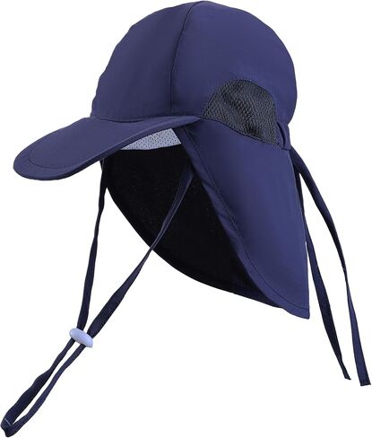 Baby Sun Hat with Neck Flap Adjustable Toddler Sun Hat Baby Boys Girls Sun Protection Summer Beach Hat in Saudi Arabia