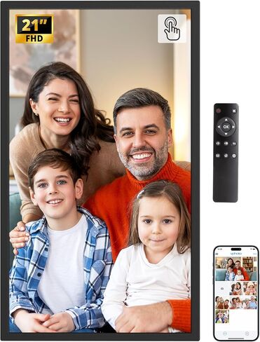 Dragon Touch Large Digital Picture Frame 21.5 inch Black Touch Screen WiFi Digital Photo Frame Display, 32GB Storage, Auto-Rotate, Share Photos via App, Email, Cloud, Classic 21 in Saudi Arabia