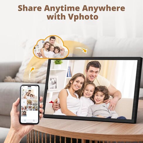 Dragon Touch Large Digital Picture Frame 21.5 inch Black Touch Screen WiFi Digital Photo Frame Display, 32GB Storage, Auto-Rotate, Share Photos via App, Email, Cloud, Classic 21 in Saudi Arabia