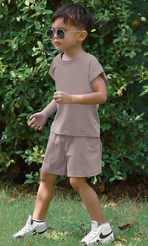 Koh Koh Kids 2025 Toddler Muscle Tee Take Take Top Top Matching Shorts in Kuwait