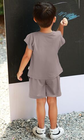 Koh Koh Kids 2025 Toddler Muscle Tee Take Take Top Top Matching Shorts in Kuwait