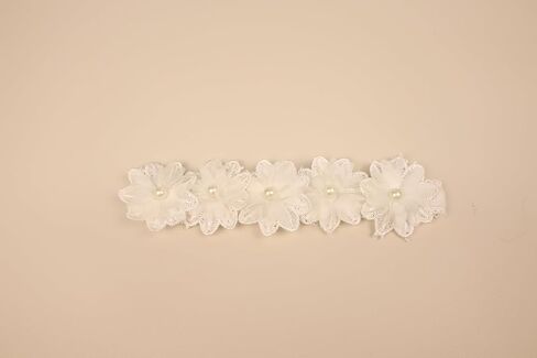 Cute Lace Flower Baby Girls Headband Elastic Floral Head Wrap Baby BirthdayTurban Hairband for Newborn Infant Toddler Kids (Green A, Adjustable) in Kuwait