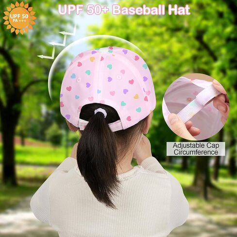Toddler Baseball Hat 2PCS Baby Baseball Cap for Infant Adjustable Canvas Cap Kids Sun Hat for Boys and Girls in Kuwait