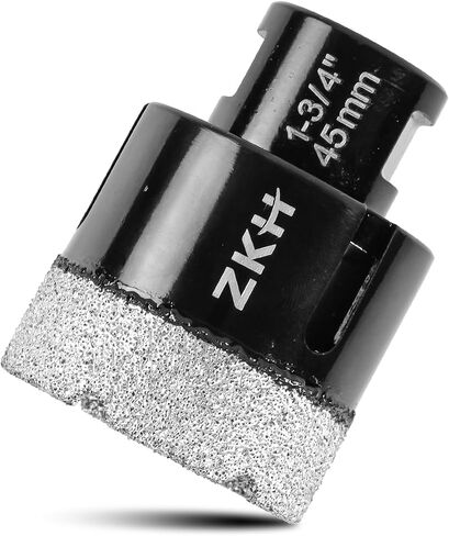 ZKH Diamond Core Drill Bits 2 Inch, Vacuum Brazed Hole Saw, Tile Drill Bits with 5/8-11 Thread, Apply for Porcelain Ceramic Marble Stone Glass Granite in Kuwait