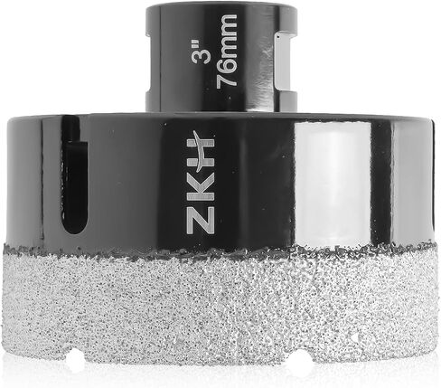 ZKH Diamond Core Drill Bits 2 Inch, Vacuum Brazed Hole Saw, Tile Drill Bits with 5/8-11 Thread, Apply for Porcelain Ceramic Marble Stone Glass Granite in Kuwait