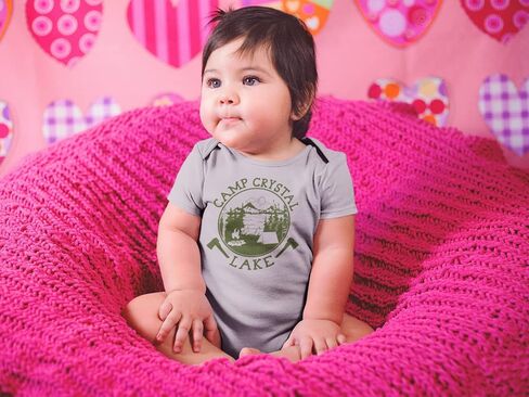 Pop Threads Camp Crystal Lake Counselor Shirt Vintage Costume Infant Baby Boy Girl Bodysuit in Kuwait