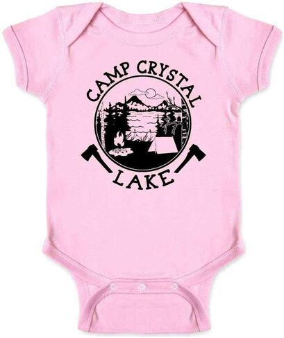 Pop Threads Camp Crystal Lake Counselor Shirt Vintage Costume Infant Baby Boy Girl Bodysuit in Kuwait