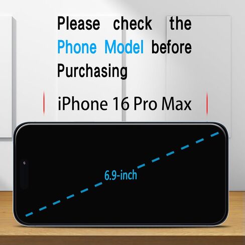 Slanku [3 Pack Privacy Screen Protector for iPhone 16 Pro Tempered Glass Film, Anti-Spy, Full Coverage, Case Friendly in Kuwait