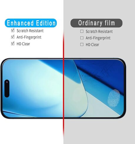 Slanku [3 Pack Privacy Screen Protector for iPhone 16 Pro Tempered Glass Film, Anti-Spy, Full Coverage, Case Friendly in Kuwait