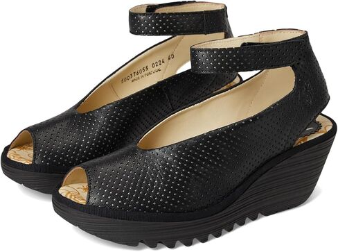 Fly London Women's Yala376fly Perf Wedge Sandal in Kuwait