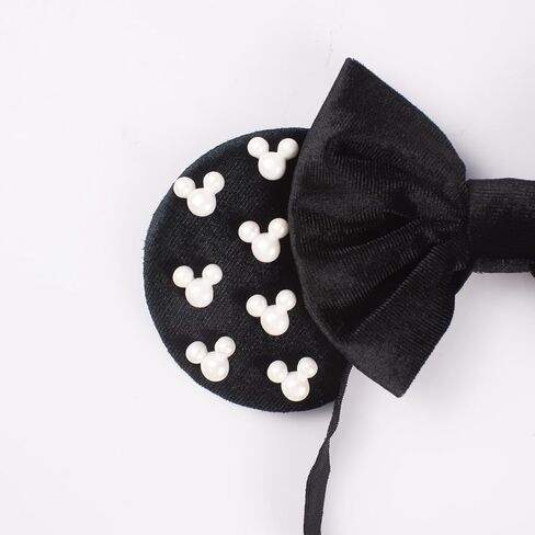 Jiahang Baby Girls Girls Amouse Ears Tears ، وآذان الترتر السوداء مع شريط شعر مرن ، وأغطية رأس أزياء للأطفال الصغار الرضع ، والأطفال in Kuwait