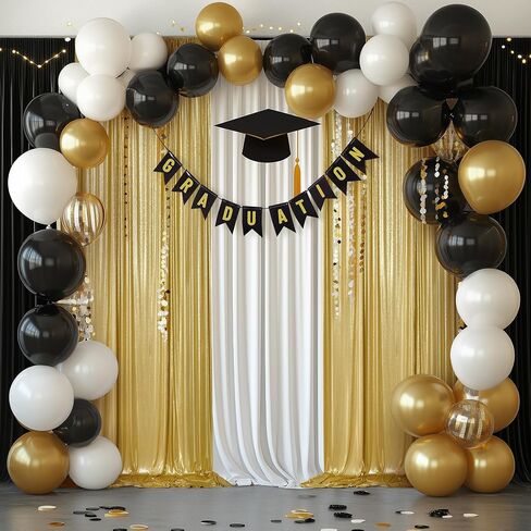 Outpain 10x10ft Silver Sequin Backdrop Curtains -Heavy Duty Gold Photography Backdrops with Non-Shedding Glitter, Wrinkle-Free Stage Drapes for Wedding/Christmas/Studio Shoots (5x10ft 2 Panels) in Kuwait