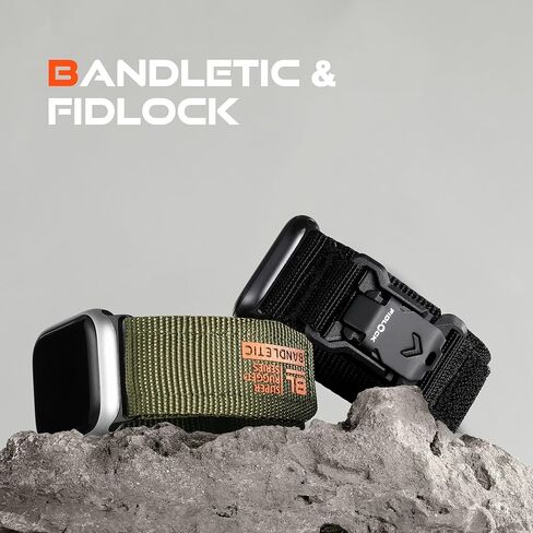 Compatible with Apple Watch Ultra Band - for Men, Wide Soft Nylon Sport Loop with Magnetic Fidlock V-Buckle for iWatch Ultra 2 49mm Series 10 46mm 9/8/7 45mm SE2/SE/6/5/4 44mm 3/2/1 42mm in Kuwait