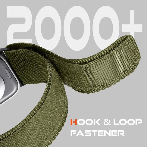 Compatible with Apple Watch Ultra Band - for Men, Wide Soft Nylon Sport Loop with Magnetic Fidlock V-Buckle for iWatch Ultra 2 49mm Series 10 46mm 9/8/7 45mm SE2/SE/6/5/4 44mm 3/2/1 42mm in Kuwait