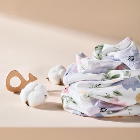 TILLYOU Sleep Sack 6-12 Months - 0.5 TOG Baby Wearable Blanket with 2-Way Zipper, Lightweight Cotton Summer Sleeping sack 2 Pack, Brilliant little flowers and purple in Saudi Arabia