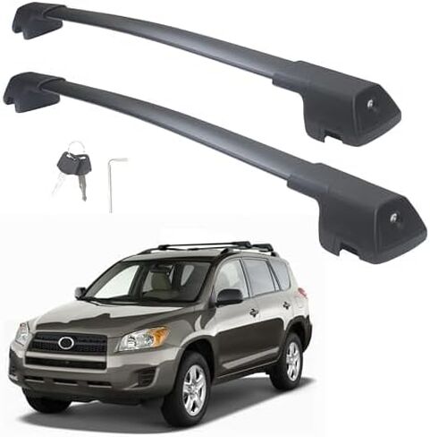 Autekcomma Heavy Duty Roof Rack Crossbars Compatible for Subaru Ascent 2019-2024(Only Fit Factory Raised Side Rails) Locker+Full Aluminum Die-Casting Black Matte with Max 260LB Loading Weight in Saudi Arabia