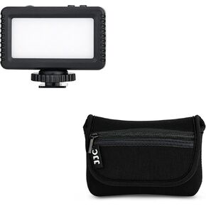 Mini LED Video Light Flash Attachment & Compact Camera Case Pouch for Sony ZV-1F ZV1F ZV-1 II ZV1II ZV1 Mirrorless Cameras