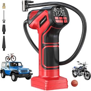 LIVOWALNY Cordless Tire Inflator Air Compressor for Dewalt 20V Max Battery, Portable Handheld Air Pump with Digital Pressure Gauge for Cars Motorcycles Bikes Sport Balls(Battery Not Included)