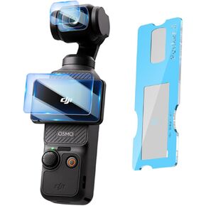 2 Lens Protector + 2 LCD Screen Protector for DJI Osmo Pocket 3,Ultra Clear Scratch Resistant Tempered Glass Film,9H Hardness,Touch Sensitive for DJI Pocket3