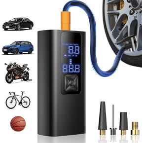 Tire Inflator Portable Air Compressor, 150PSI Air Pump for Car Tires with Pressure Gauge, LED Light, 20000mAh & 2X Faster Portable Air Compressor for Cars, Bikes & Motorcycle, Balls, Car Accessories