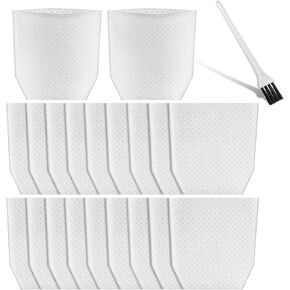 Breling 20 Pieces Cloth Vacuum Filter Compatible with Makita T-03193 and a Brush Vacuum Filter Replacement Cloth Vacuum Dust Collector Filters, White