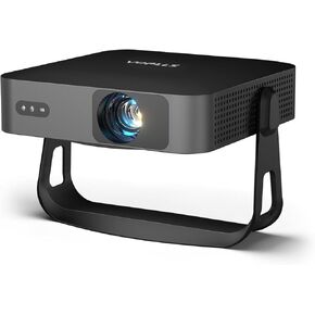 【360°Adjustable Stand & Auto Focus/Keystone】Mini Projector with WiFi and Bluetooth, 550ANSI Native 1080P Portable Outdoor Movie Projector, VOPLLS Home Projector 4K Support for HDMI/USB/Phone/PC(Black)