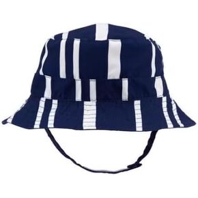 Carter's Baby Boys Reversible Swim Bucket Hat, Navy Stripe, 0-9 Months