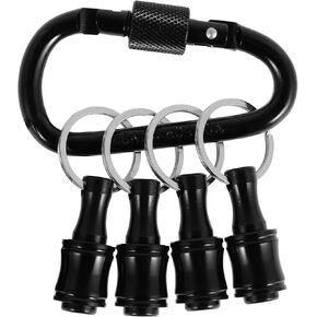 18Pcs 1/4inch Hex Shaft Screwdriver Bit Holder Portable Extension Bar Keychain Screw Adapter Aluminum Alloy Drill Extension Bit Holder with 2 Carabiner for Screw Driver (4)
