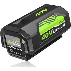 Upgraded to 7500mAh Lithium ion OP4075A Battery Replacement for Ryobi 40V Batteries Compatible with Ryobi 40 Volt Battery OP4026 OP40601 OP40602 OP4050A OP4050 OP4040 OP4030 OP4015 OP40201 (Green)