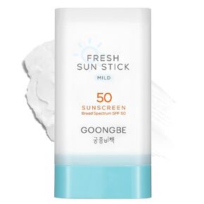 Fresh Sun Stick Mild SPF 50 - No White Cast Zinc Oxide Mineral Sunscreen Stick Balm - Non Greasy Soft Matte Finish - Travel Friendly for Babies, Kids & Adults - Vegan, Reef-Safe, 0.49oz.