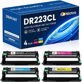 DR223CL Drum Unit Set 4 Pack Replacement for Brother DR-223CL DR 223CL MFC-l3710CW MFC-L3770CDW MFC-L3750CDW HL-L3270CDW HL-L3290CDW Printer Drum, Not Include Toner