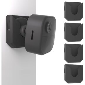 Zwolf Pack of 4 Wall Mount for Blink Camera Outdoor 4 / Blink Mini 2 / Mini, No-Drill Adhesive Camera Holder (Black, 4 Pack)