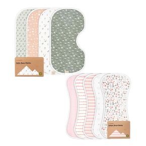 KeaBabies 4-Pack Baby Burp Cloths Baby Girl, Boy and 5-Pack Burp Cloths for Baby Boys and Girls - Cotton Burp Cloth Extra Large, Absorbent - Ultra Absorbent Burping Cloth, Burp Clothes