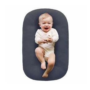 Baby Lounger Pillow, Baby Lounger for Newborn Soft Organic Cotton Slipcover,Newborn Lounger Cosleeping Baby in Bed for 0-24 Months|English Apricot
