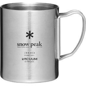 Snow Peak Titanium Double-Wall Mug - Durable & Lightweight Insulated Mug - Camping - 15.2 fl oz - Silver
