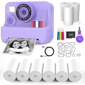Kids Camera Instant Print and 6 Rolls Photo Paper